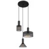 Globo JEDD Pendant Light black, 3-light sources