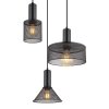 Globo JEDD Pendant Light black, 3-light sources