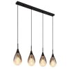 Globo KRYS Pendant Light black, 4-light sources