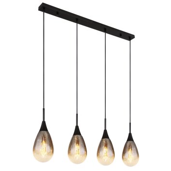 Globo KRYS Pendant Light black, 4-light sources