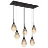Globo KRYS Pendant Light black, 6-light sources