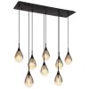 Globo KRYS Pendant Light black, 8-light sources