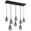 Globo KRYS Pendant Light black, 8-light sources