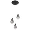 Globo KRYS Pendant Light black, 3-light sources