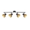 Globo COLLY Ceiling Light black, 4-light sources