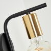 Tourey Wall Light brass, black, 1-light source