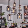 Husvik Pendant Light black, 6-light sources