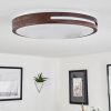 Tikkala Ceiling Light LED Dark wood, white, 1-light source