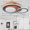 Phnhealu Ceiling Light LED brown, Wood like finish, 1-light source