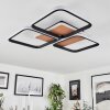 Tiutiella Ceiling Light LED brown, Wood like finish, black, 1-light source