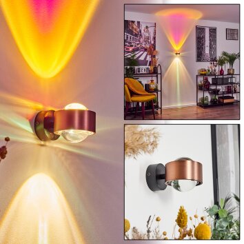 Sapri Wall Light copper, black, 1-light source