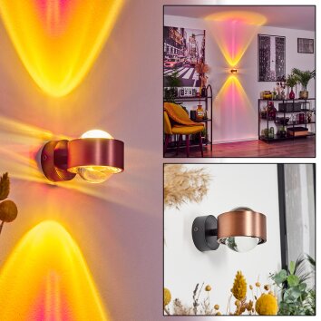 Sapri Wall Light copper, black, 1-light source