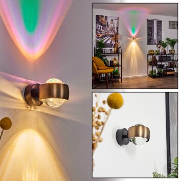 Sapri Wall Light antique brass, black, 1-light source