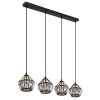 Globo LOIS Pendant Light brass, black, 4-light sources