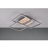 Reality Mobile Ceiling Light LED Wood like finish, black, 1-light source, Remote control