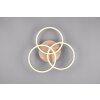 Reality Circle Ceiling Light LED Wood like finish, black, 1-light source, Remote control
