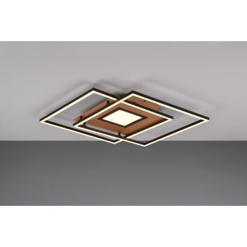 Trio Via Ceiling Light LED gold, black, 1-light source, Remote control
