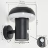 Vinara Outdoor Wall Light LED black, 1-light source, Motion sensor
