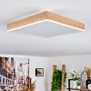 Salmi Ceiling Light LED brown, Wood like finish, white, 1-light source