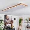 Salmi Ceiling Light LED brown, Wood like finish, white, 1-light source, Remote control