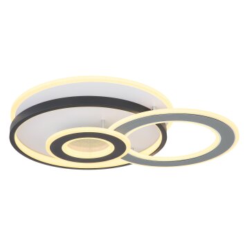 Globo BRIENNA Ceiling Light LED grey, white, 1-light source, Remote control
