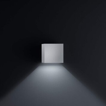 Helestra SIRI 44 outdoor wall light matt nickel, 2-light sources