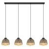 Globo COLLY Pendant Light black, 4-light sources