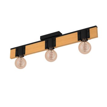 Eglo BAILRIGG Ceiling Light Ecru, black, 3-light sources
