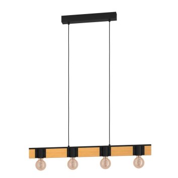 Eglo BAILRIGG Pendant Light Ecru, black, 4-light sources