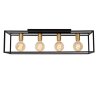 Lucide RUBEN Ceiling Light gold, brass, black, 4-light sources