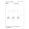 Lucide DANZA Pendant Light black, 3-light sources