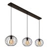 Lucide DANZA Pendant Light black, 3-light sources