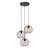 Lucide DANZA Pendant Light black, 3-light sources