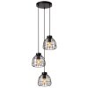 Lucide FILOX Pendant Light black, 3-light sources