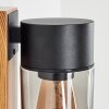 Tabary Outdoor Wall Light brown, Wood like finish, black, 1-light source
