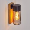 Tabary Outdoor Wall Light brown, Wood like finish, black, 1-light source