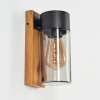 Tabary Outdoor Wall Light brown, Wood like finish, black, 1-light source
