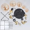 Verbania Pendant Light brass, black, 5-light sources