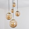 Verbania Pendant Light brass, black, 5-light sources