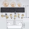 Voluntad Pendant Light brass, black, 6-light sources