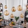Voluntad Pendant Light brass, black, 6-light sources