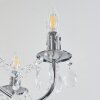 Cheop chandelier chrome, transparent, clear, 5-light sources