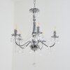 Cheop chandelier chrome, transparent, clear, 5-light sources