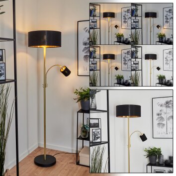 Murteirinha Floor Lamp brass, black, 2-light sources