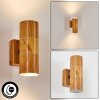 Tenvik Outdoor Wall Light brown, Wood like finish, black, 2-light sources