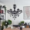 Malmback chandelier chrome, black, 6-light sources