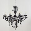Malmback chandelier chrome, black, 6-light sources