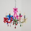Malmback chandelier colourful, chrome, 5-light sources