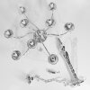 Cheop chandelier chrome, transparent, clear, 9-light sources
