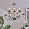 Cheop chandelier chrome, transparent, clear, 9-light sources